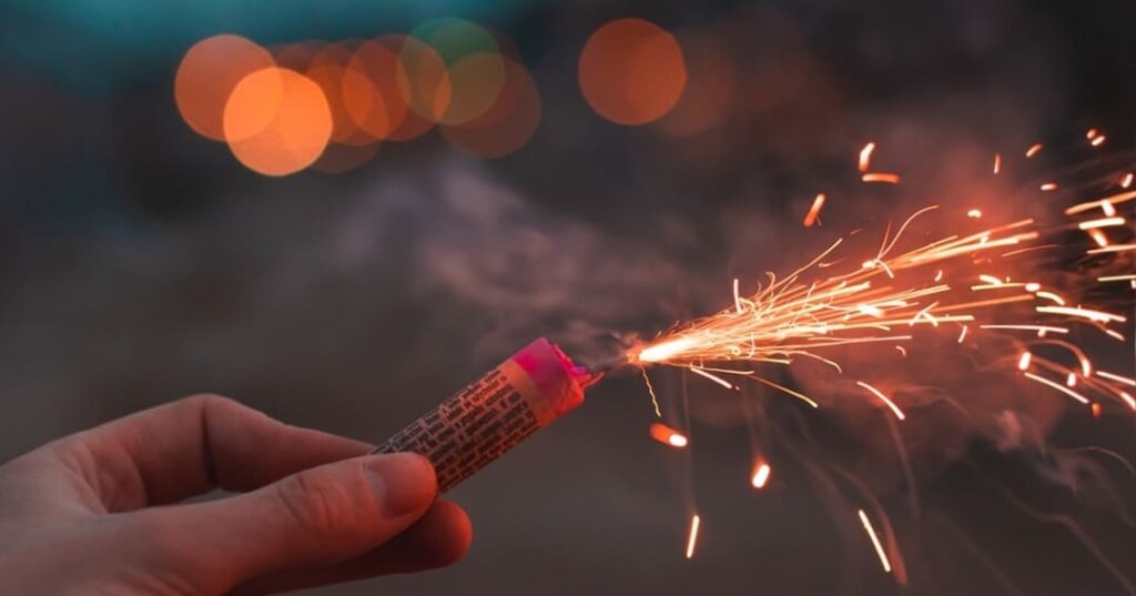 prohibición del uso de fuegos artificiales