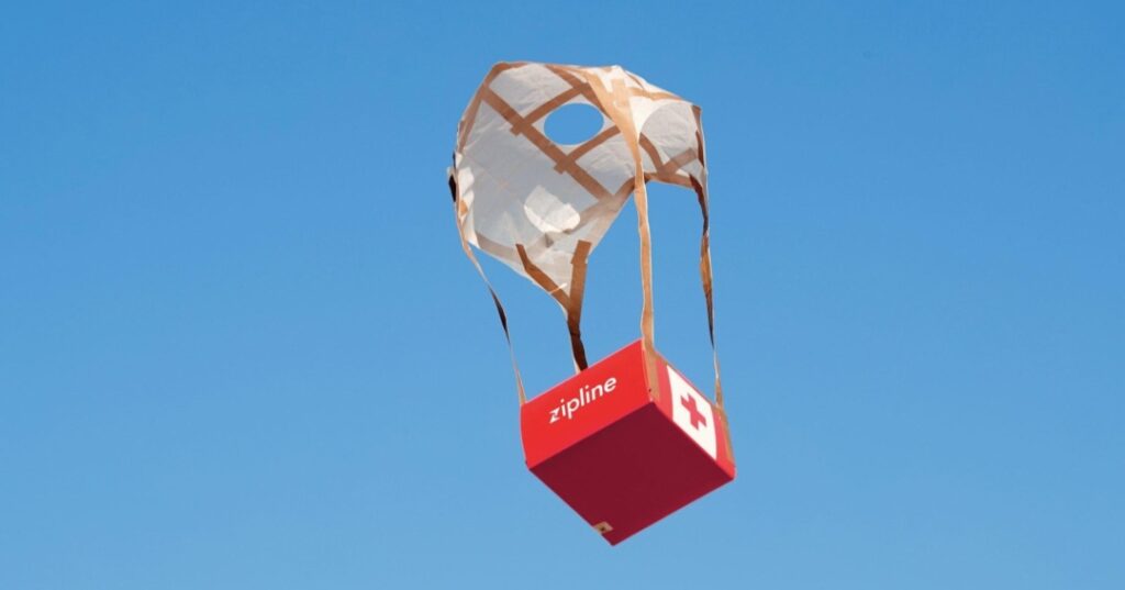 drones de entrega de medicamentos en zonas rurales de Ghana