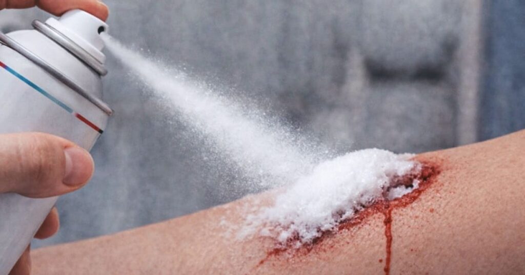 agente hemostático en polvo ultrarrápido para hemorragias