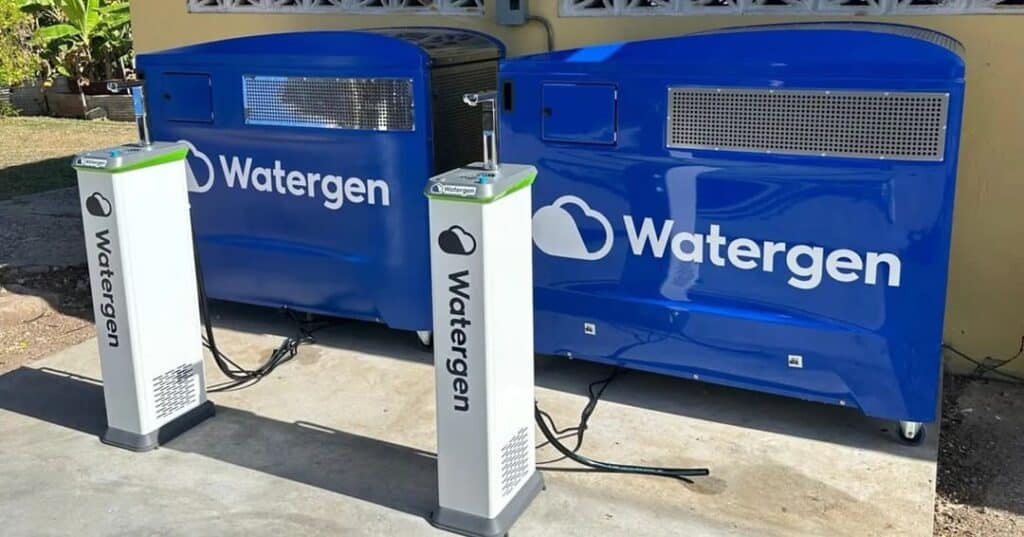 generador atmosférico de agua potable en isla Pedro González