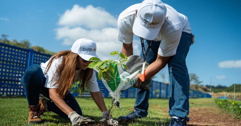 jornada de siembra en el Día de la Tierra