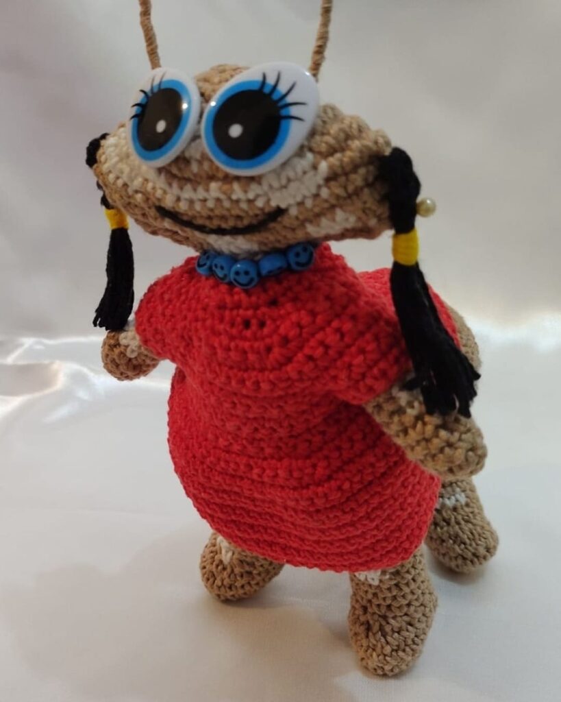 muñecas de ganchillo con vitiligo