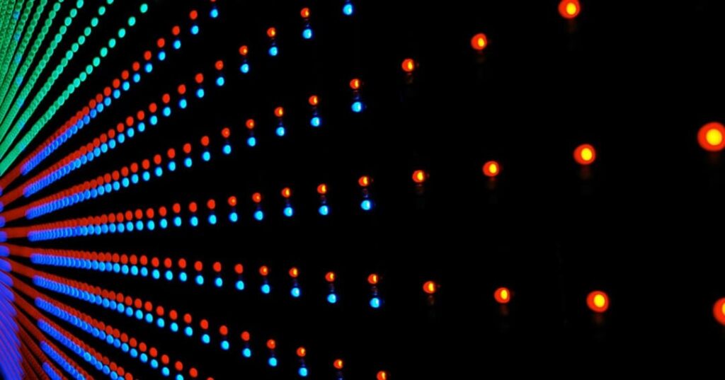 tecnología de conectividad inalámbrica con luz LED
