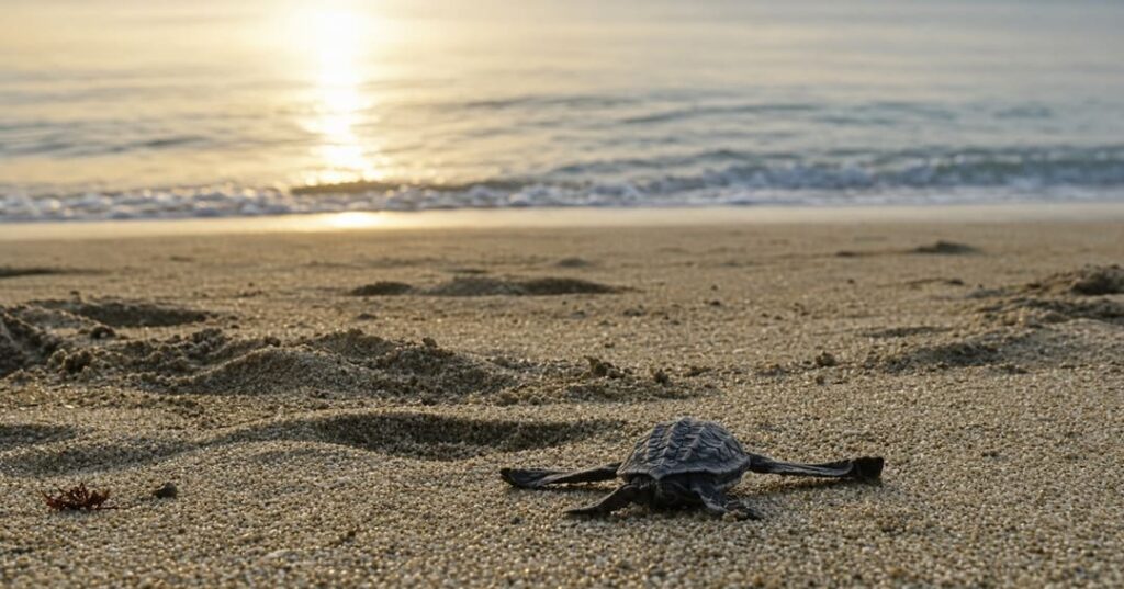 nacimiento de tortugas carey en Parque Nacional Coiba