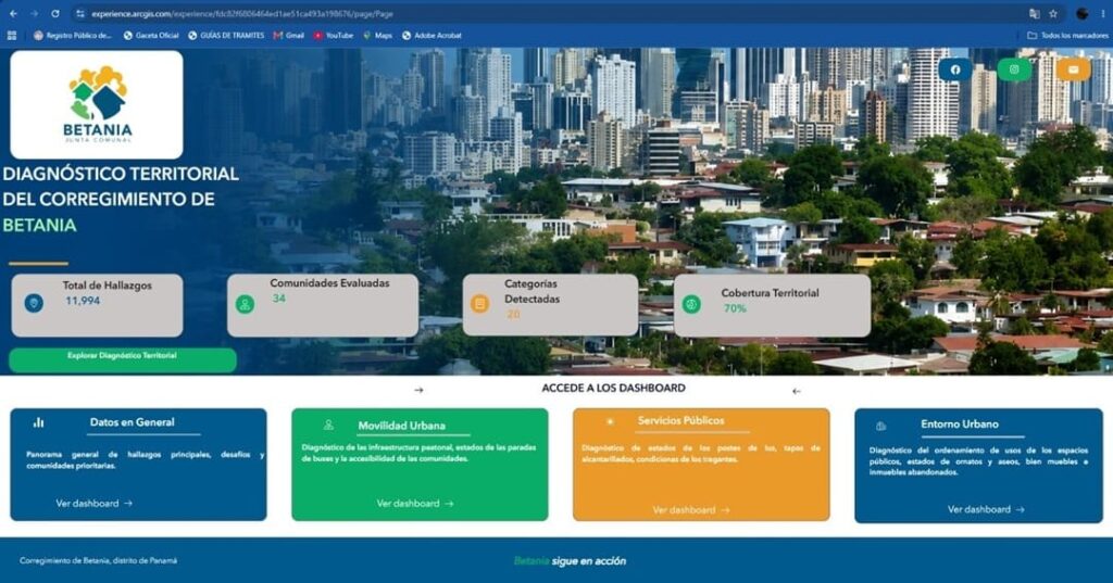 Betania presenta el primer geoportal comunitario de Panamá 1 geoportal comunitario inteligente de Panamá en Betania