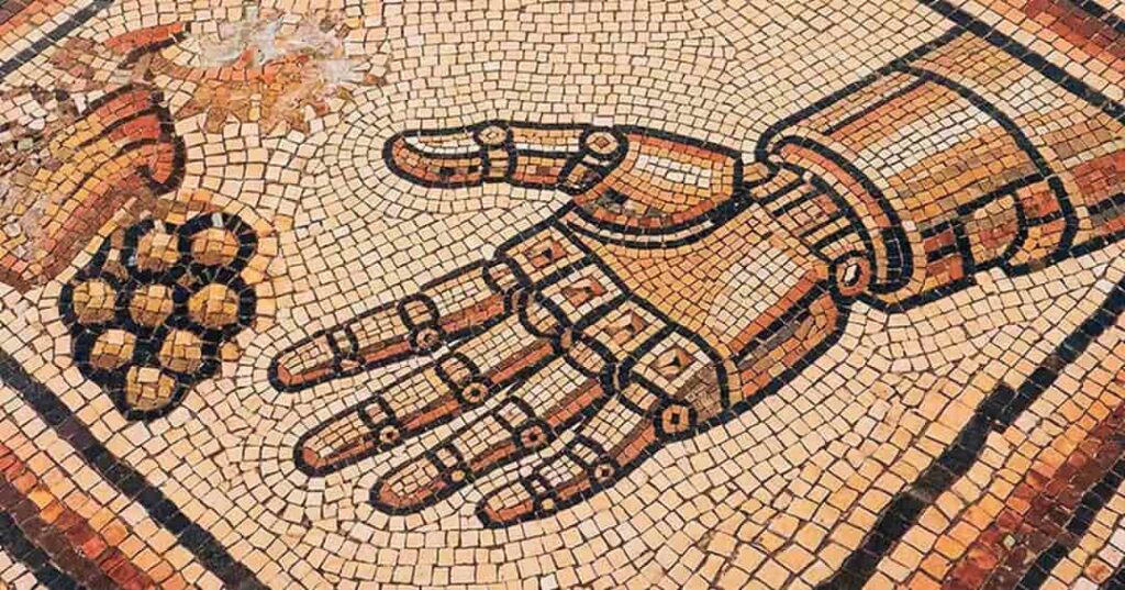 robot con IA reconstruye frescos de Pompeya
