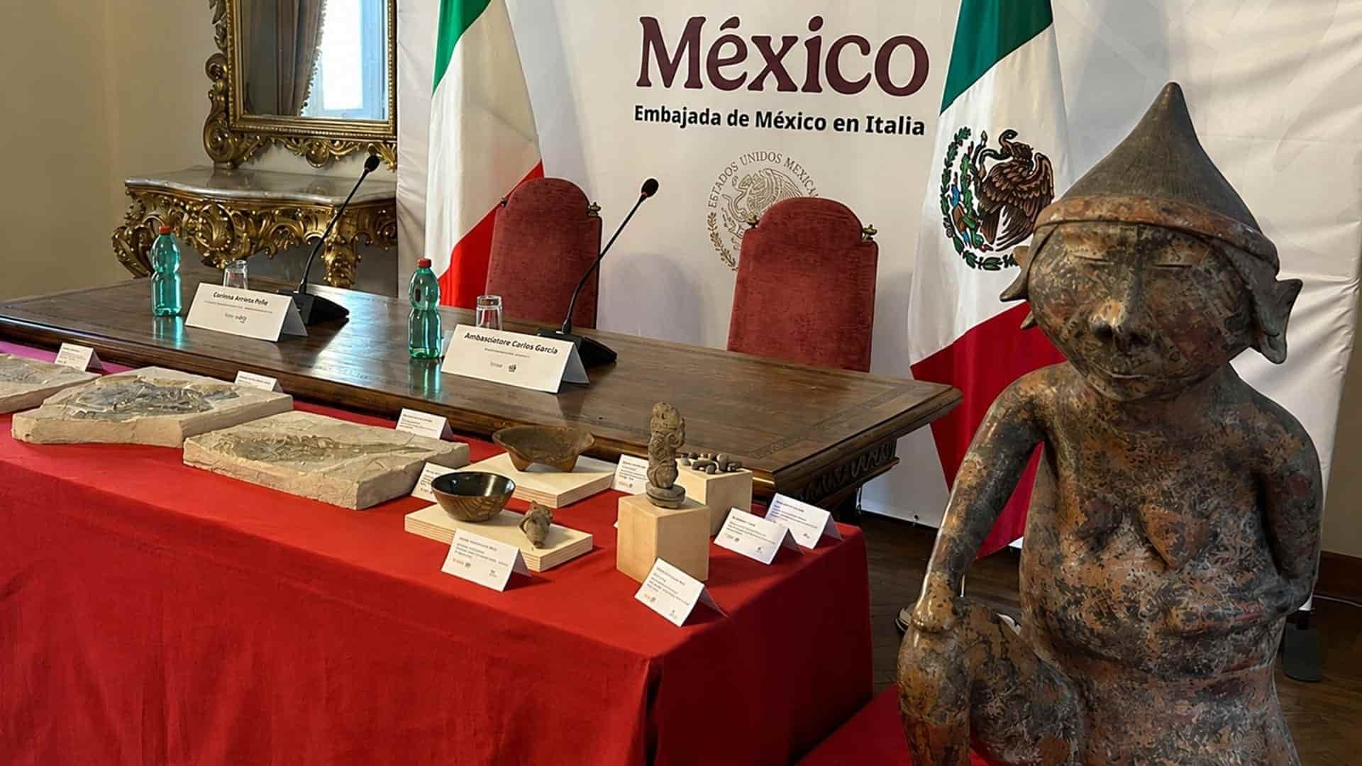 Italia devuelve piezas arqueológicas precolombinas