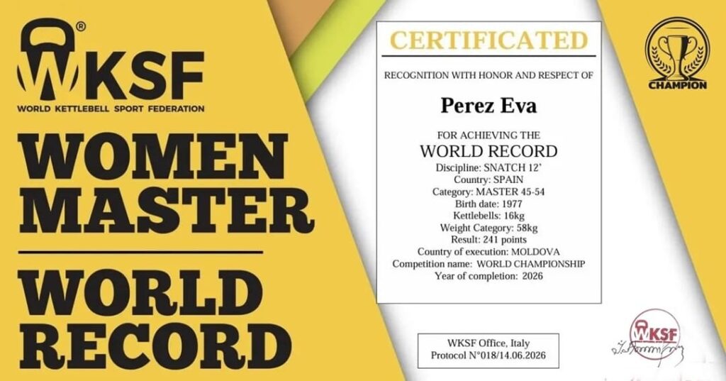 campeona del mundo de Kettlebell Sport