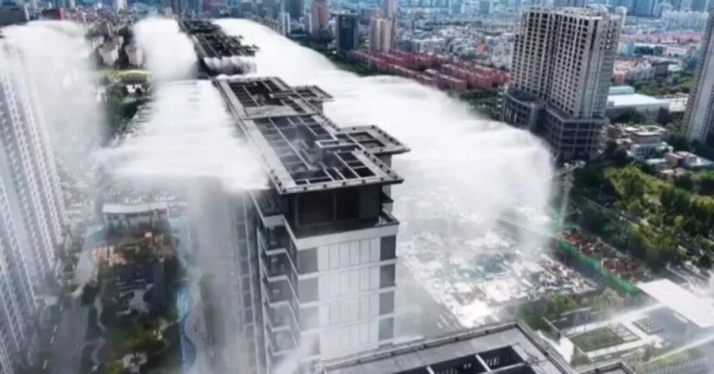 China enfría sus edificios con “lluvia artificial” en las azoteas 1 sistema de nebulización para azoteas