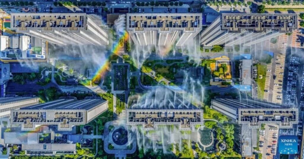 China enfría sus edificios con “lluvia artificial” en las azoteas 3 sistema de nebulización para azoteas