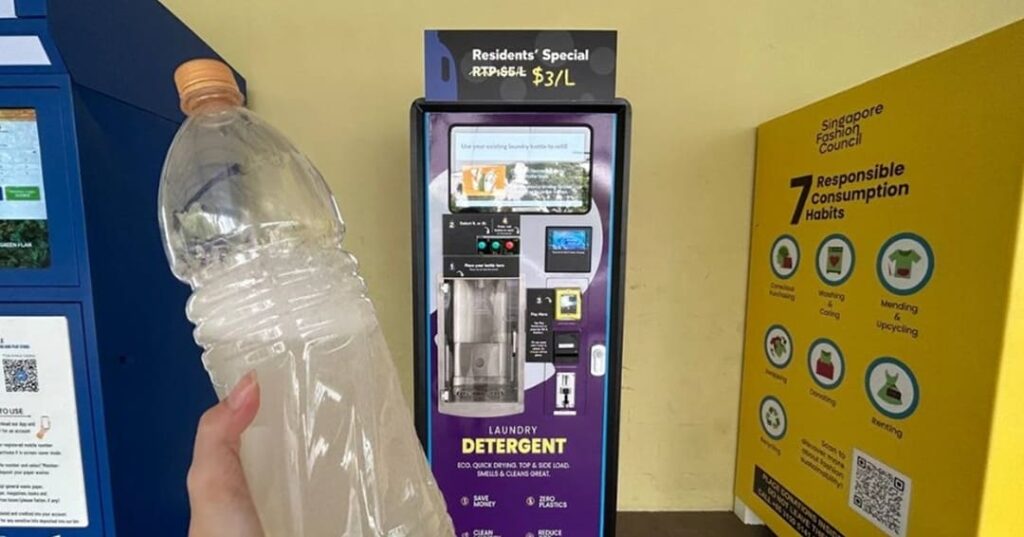 Singapur recarga el futuro: menos envases, menos basura 1 100 estaciones de recarga de productos de limpieza