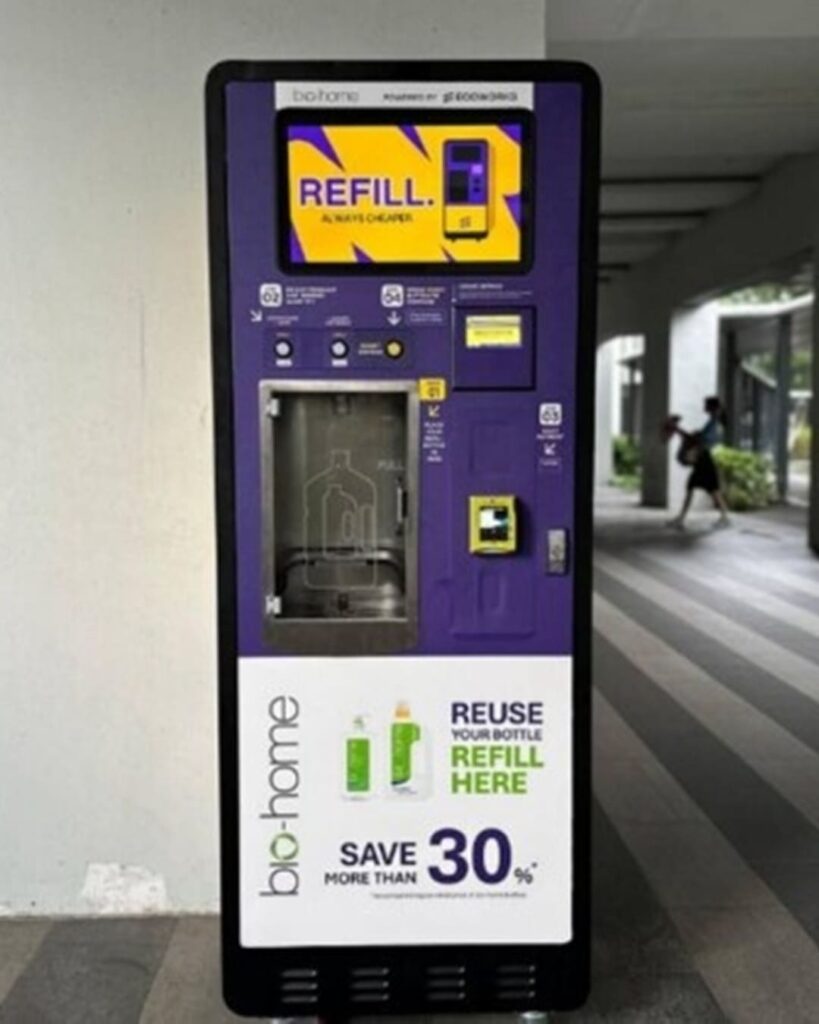 Singapur recarga el futuro: menos envases, menos basura 4 100 estaciones de recarga de productos de limpieza