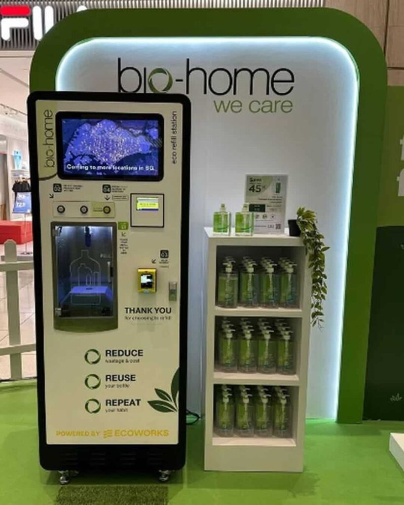 Singapur recarga el futuro: menos envases, menos basura 6 100 estaciones de recarga de productos de limpieza