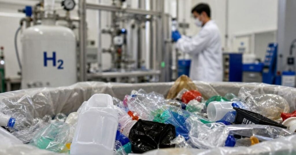 convertir plásticos mezclados en hidrógeno limpio sin CO2