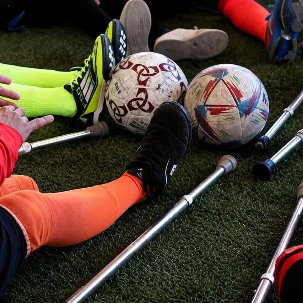 mujeres amputadas de Gaza que juegan fútbol