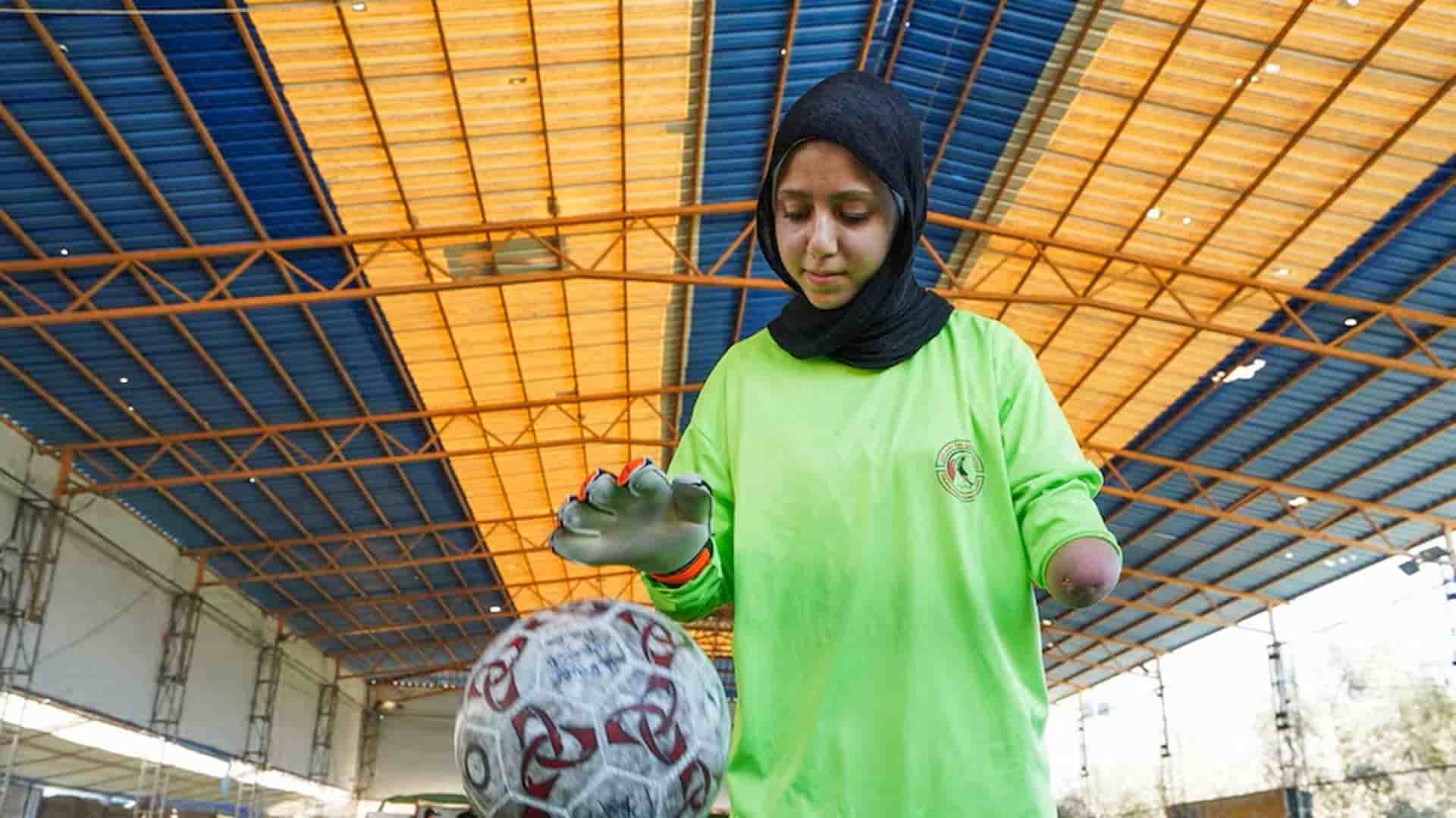 mujeres amputadas de Gaza que juegan fútbol
