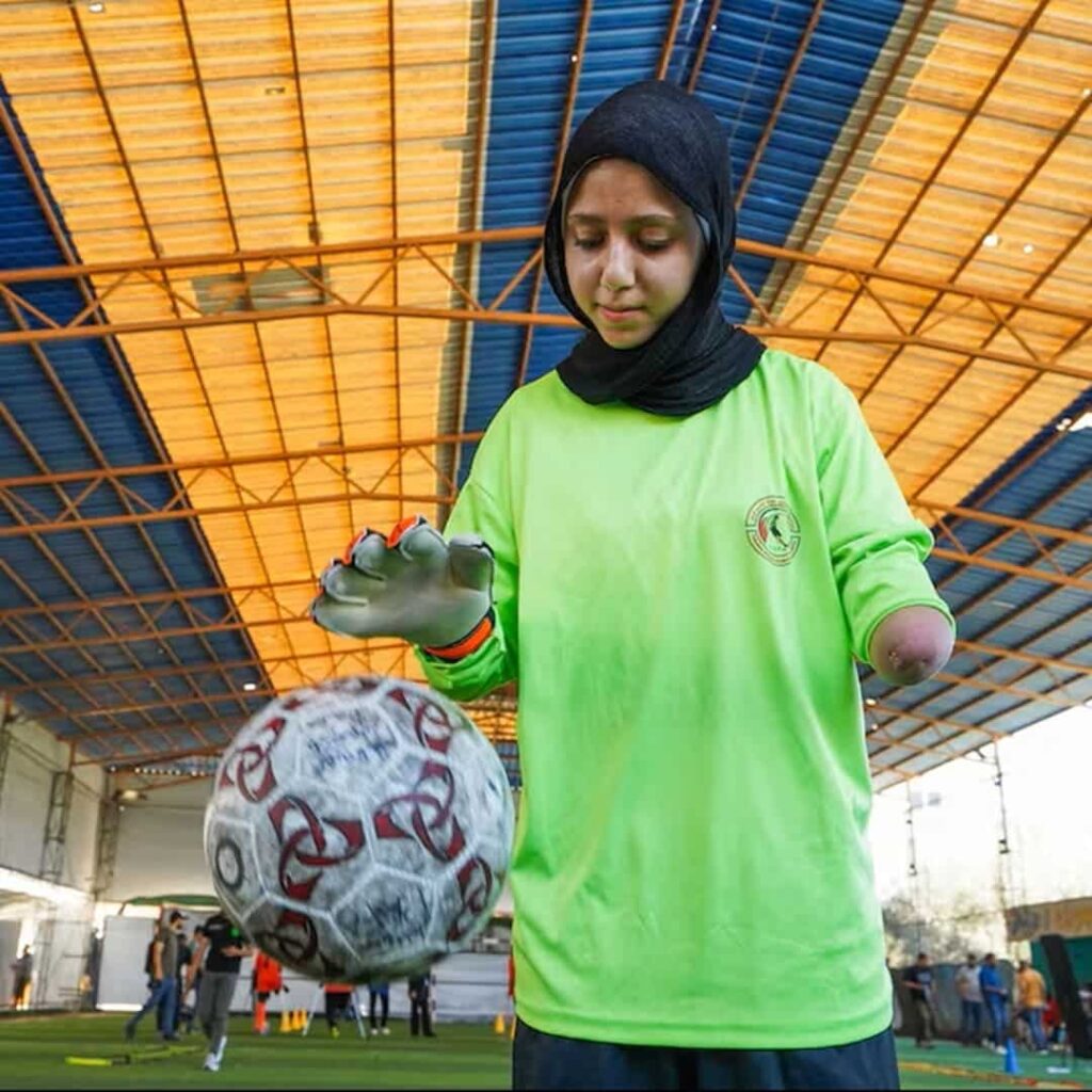 mujeres amputadas de Gaza que juegan fútbol