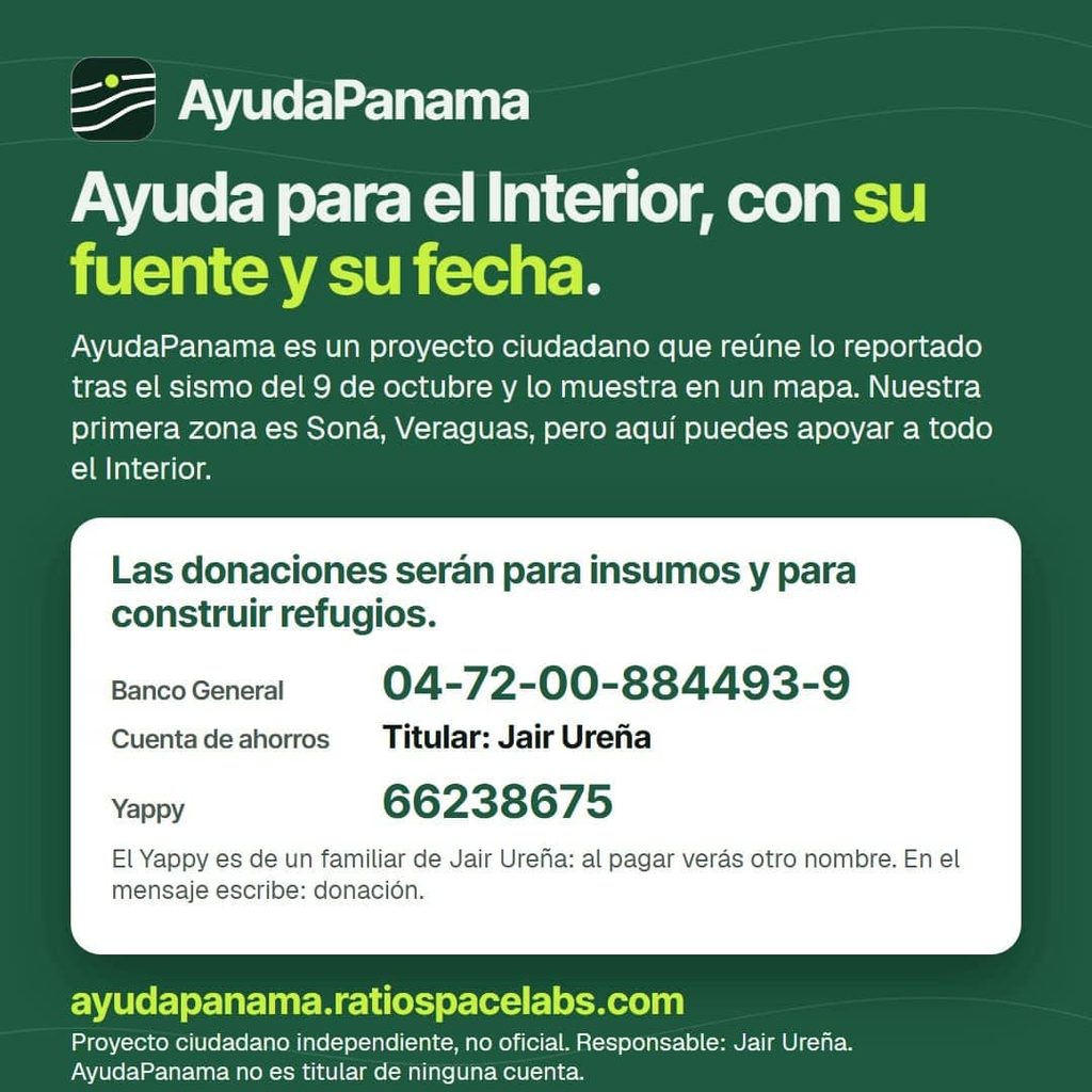 AyudaPanama: la plataforma que organiza la solidaridad post-terremoto 3 plataforma ciudadana AyudaPanama