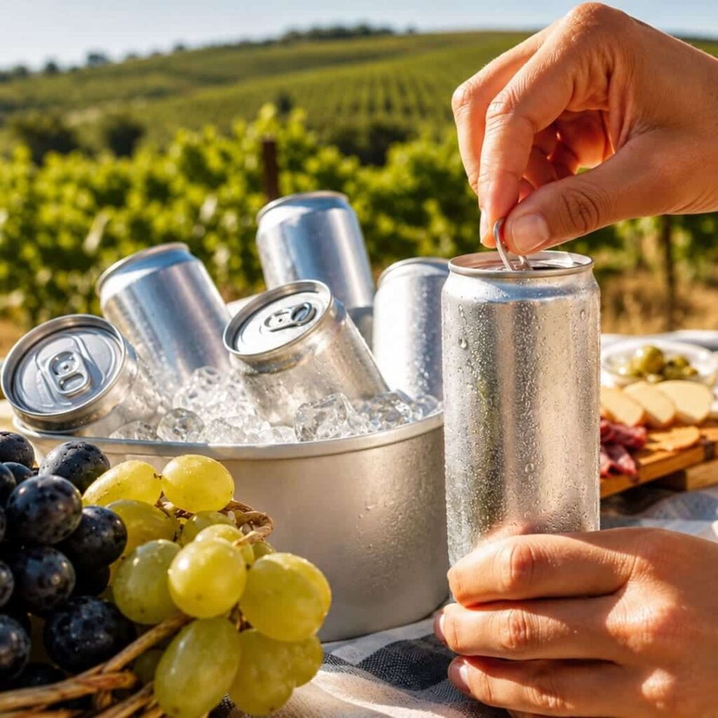 Vino en lata: el formato que combina practicidad y sostenibilidad 2 Vino en lata